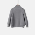 thumbnail image 5 of YIWULA Coats for Girls Toddlers Toddler Boys Girls Crewneck Cardigan Sweaters Long Sleeve Kids Button Cotton School Uniform Knit Tops Outwear(12-13 Years,Grey), 5 of 5