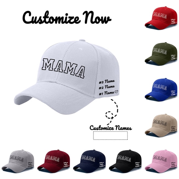 ManxiVoo Personalized Custom Name Embroidery Baseball Hat for Mothers Day Birthday Gift and Outdoor Wear