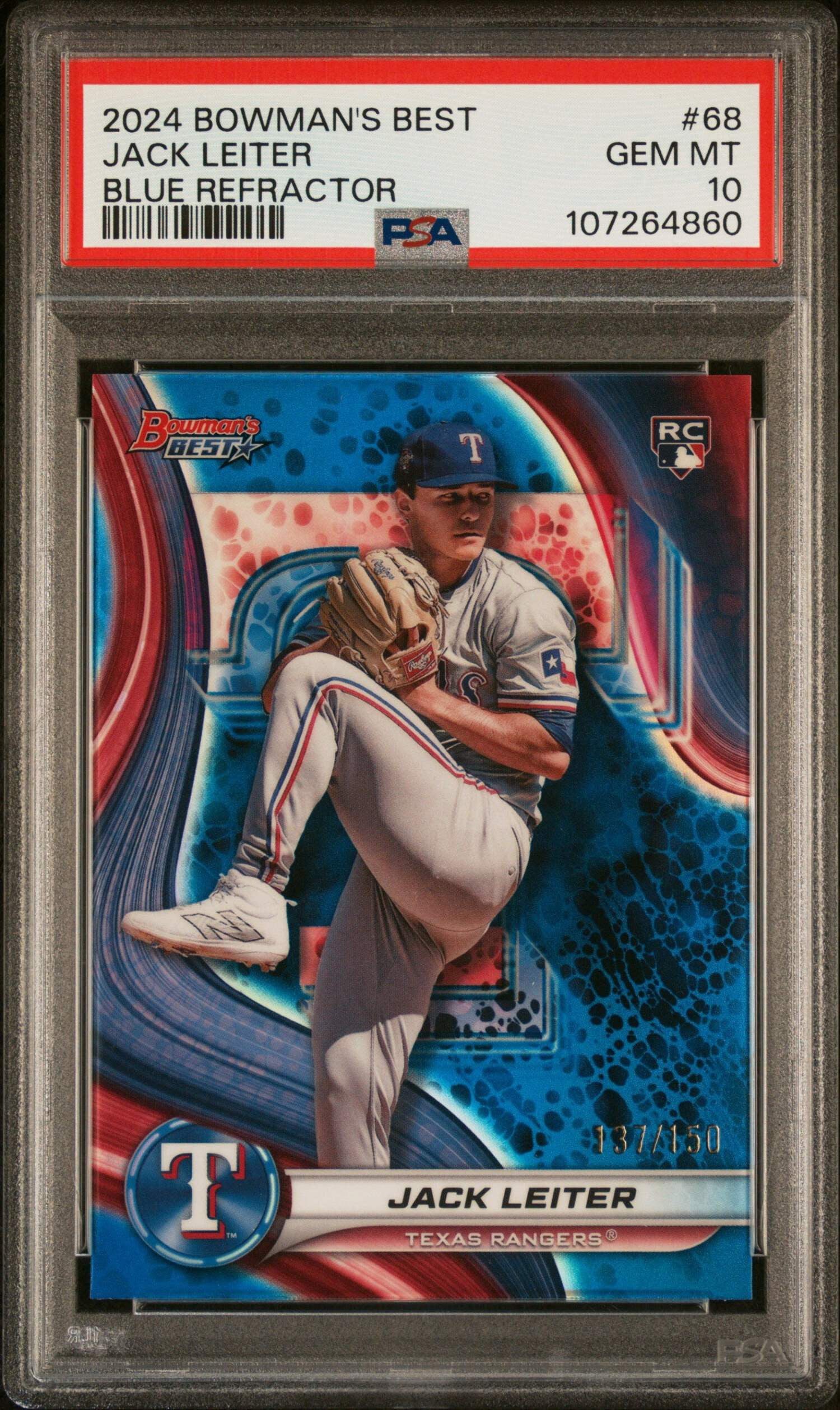 Graded 2024 Topps Bowman Draft Nick Kurtz #BDN3 Draft Night Rookie 