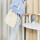 thumbnail image 2 of Bolso de playa tejido para mujer bolso de almacenamiento de malla a la moda bolso de hombro sólido bolso de compras FLhrweasw Nuevo, 2 of 9