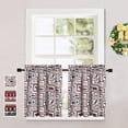 thumbnail image 3 of LingStar 2PCS Christmas Theme Print Small Window Curtains Set, Polyester Fabric Window Tiers, Light Filtering Rod Pocket Window Treatment Panels for Living Room, Kitchen, Bedroom, Bathroom, etc, 3 of 8