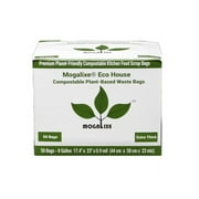 Mogalixe Certified 8 Gallon Compostable Biodegradable Plant-Based Trash Bags / Waste Bags (50 Bags)