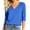 7Blue22, variant on XAOFW V Neck Loose Fitting T Shirts For Women Casual Solid Color Tee Three Quarter Sleeve T-Shirt Celebration Party Versatile Tops