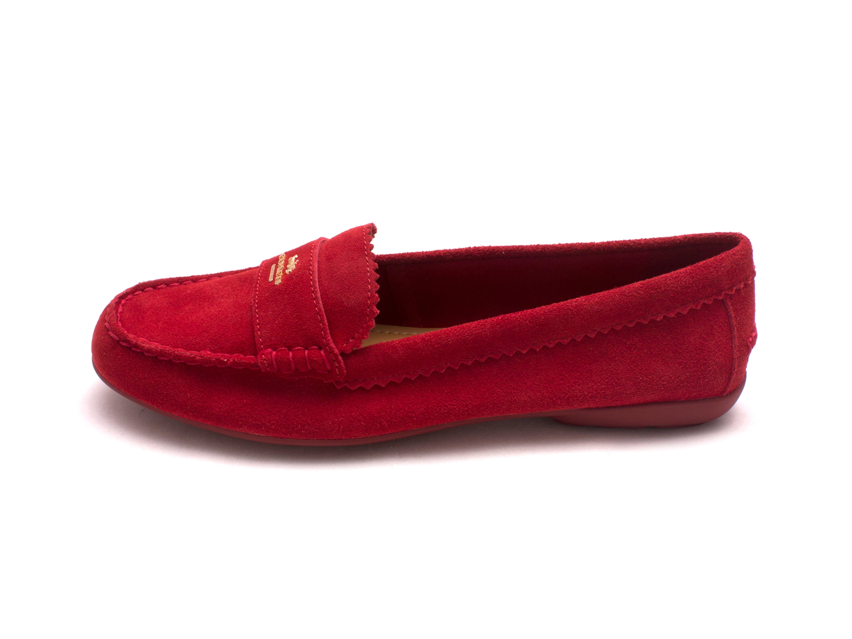 coach red loafers