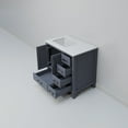 thumbnail image 6 of Jacques 36 in. W x 22 in. D Left Offset Dark Grey Bath Vanity and White Quartz Top, 6 of 9