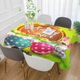 thumbnail image 4 of Coolnut Easter Rectangle Table Cloth Easter Eggs at Sunset Tablecloth Waterproof Anti-Shrink Resistant Decorative Fabric Table Cover for Outdoor Picnic/Kitchen Dining 54x72In, 4 of 7