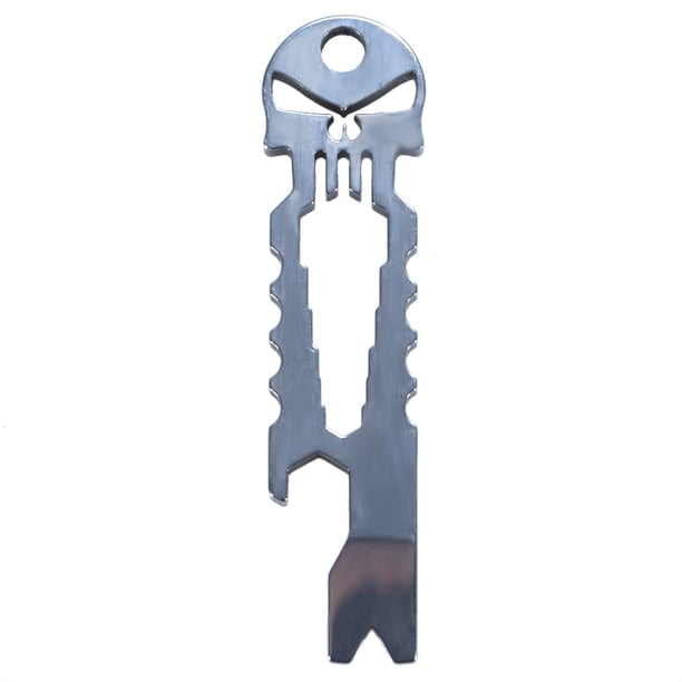 Décapsuleur Tournevis Intégré Porte-clés Mousqueton Multi-outils 7 En 1 - Acier Inox - Décapsuleur/tournevis Keychain Outils Compacts