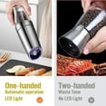 thumbnail image 6 of Gravity Electric Pepper and Salt Grinder Set, Adjustable Coarseness Battery Powered with LED Light, 2 pack, Stainless Steel, 6 of 7