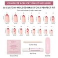 thumbnail image 3 of Glamnetic x Fanatics Press On Nails - Alabama Crimson Tide | Short Almond Fake Nails, NCAA Crimson Tide Red French Tips, College Nails, Salon-Quality | 15 Sizes - 30 Nail Kit with Glue, 3 of 7