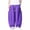 Purple, variant on Men Thick Drawstring Elastic High Waist Big Side Patch Pocket Oversized Baggy Linen Wide Leg Pants Deep Hidden Side Pockets Loose Fit Urban Streetwear Trousers L