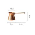 thumbnail image 2 of 3x Turkish Coffee Pot Coffee Maker Moka Pot 3 Person 200 Ml Copper Handmade High Quality Decorative, 2 of 5