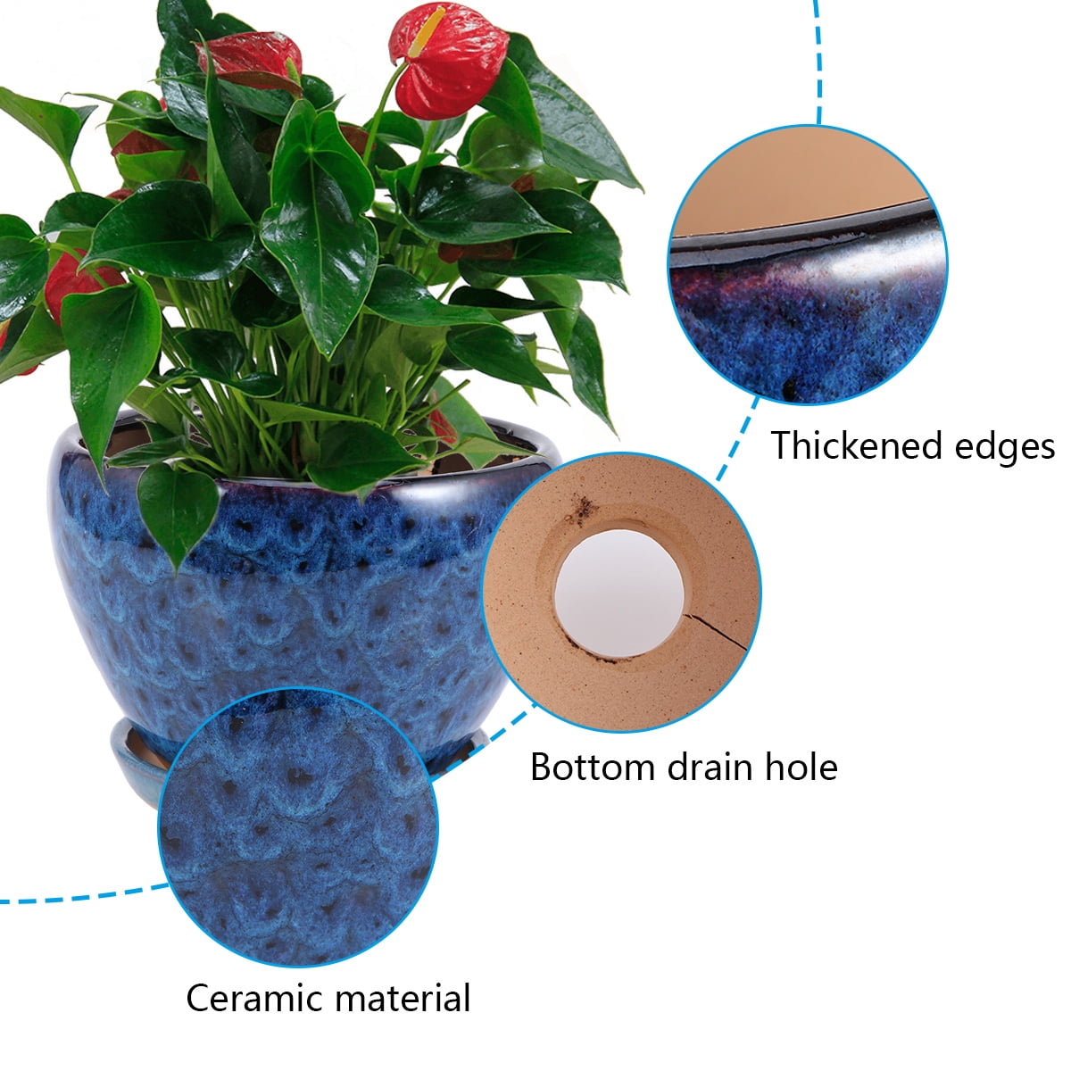 MLINS  Indoor Plant Pot Succulent Flower Creative Planter Decorative Gardening