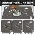 thumbnail image 2 of Pet Feeding Mat Absorbent Dog Mat for Dog Food and Water Bowls No Stains Quick Dry Cat Dog Water Dispenser Mat with Waterproof Rubber Backing Pet Bowl Accessories Supplies(12"×20"), 2 of 6