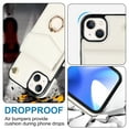 thumbnail image 5 of Elehold for iPhone 14 Plus Case Wallet RFID Blocking Organ Card Holder, PU Leather Purse Wrist Lanyard Strap Phone Case with Ring Stand for iPhone 14 Plus 6.7 inch 2022, 
White, 5 of 9