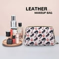 thumbnail image 4 of Plaid Love Balloon Cute Cat Makeup Bag, Large Capacity Travel Cosmetic Bag for Women Girls- Travel Toiletry Bag Leather Portable Waterproof Makeup Case Organizer with Handle, 4 of 4