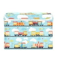 thumbnail image 7 of Yayeee Collapsible Cube Storage Bin with Lid Fabric Closet Decorative Basket with Handles, Cartoon Train Pattern, 7 of 7
