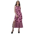 thumbnail image 1 of Moomaya Robe Longue Maxi de Fête pour Femmes en Rayonne Imprimée à Encolure Licou avec Fente avant, 1 of 4