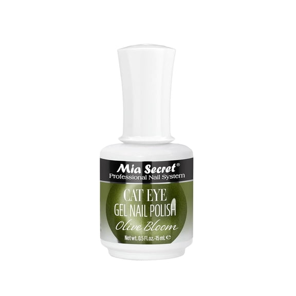 Mia Secret Cat Eye Gel Polish - Shimmery, Multidimensional effect- Infused with fine glitter- Olive Bloom - 0.5 fl oz
