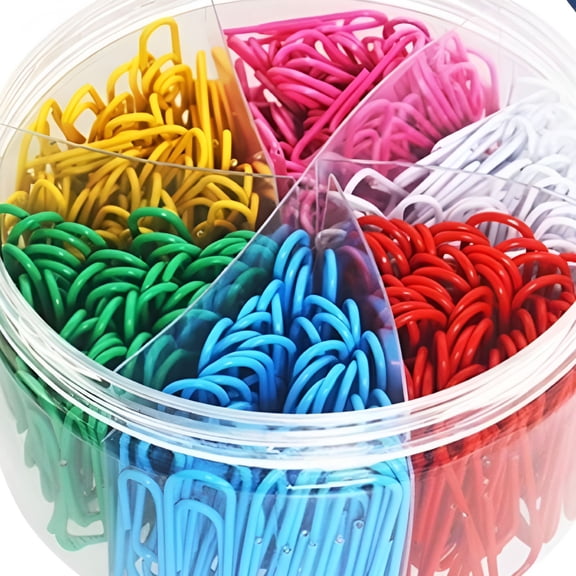 CCOCC Large Paper Clips,Vinyl Coated Multicolored Jumbo Big Colored Paper Holder