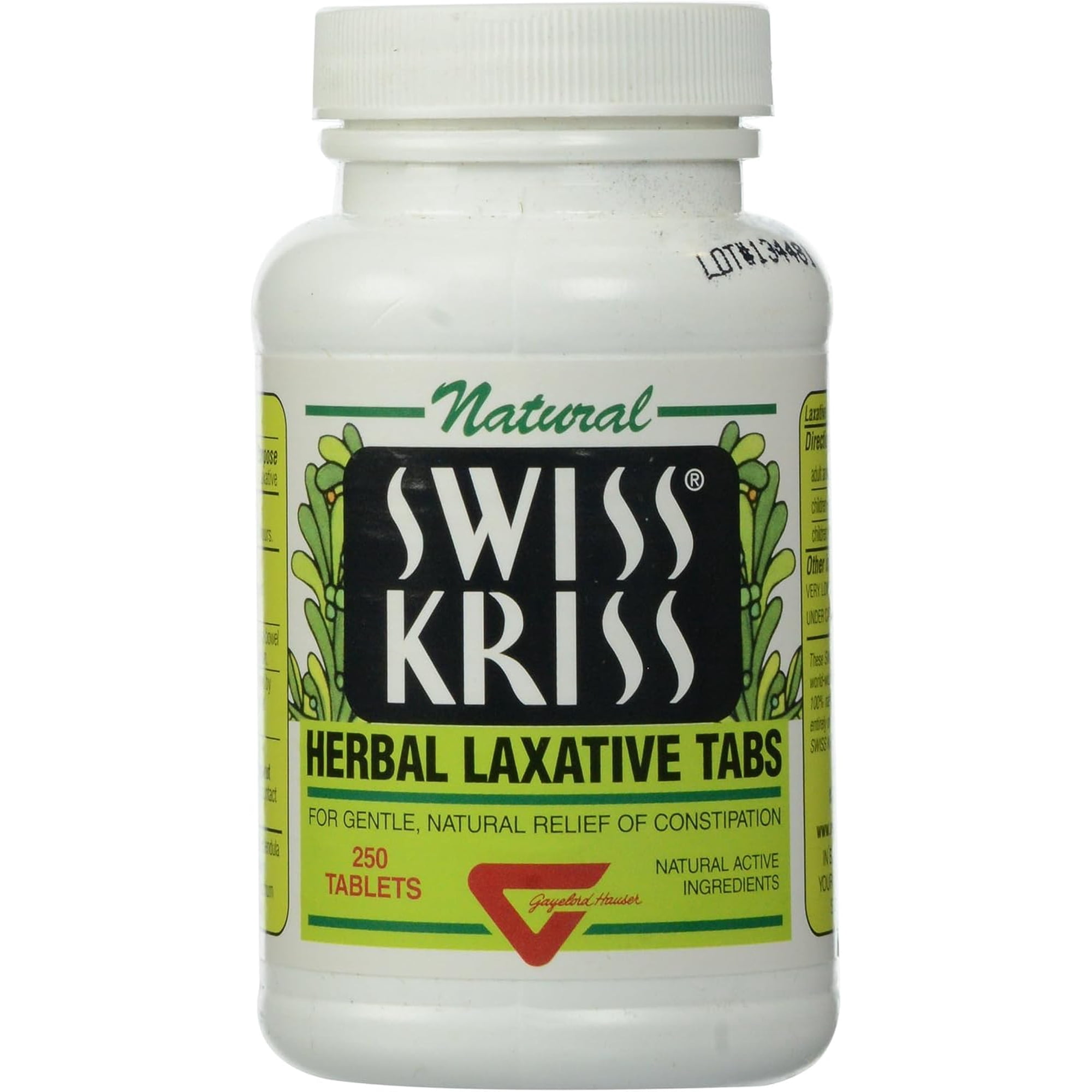 Swiss Kriss Herbal Laxative Tabs 250 Tabs
