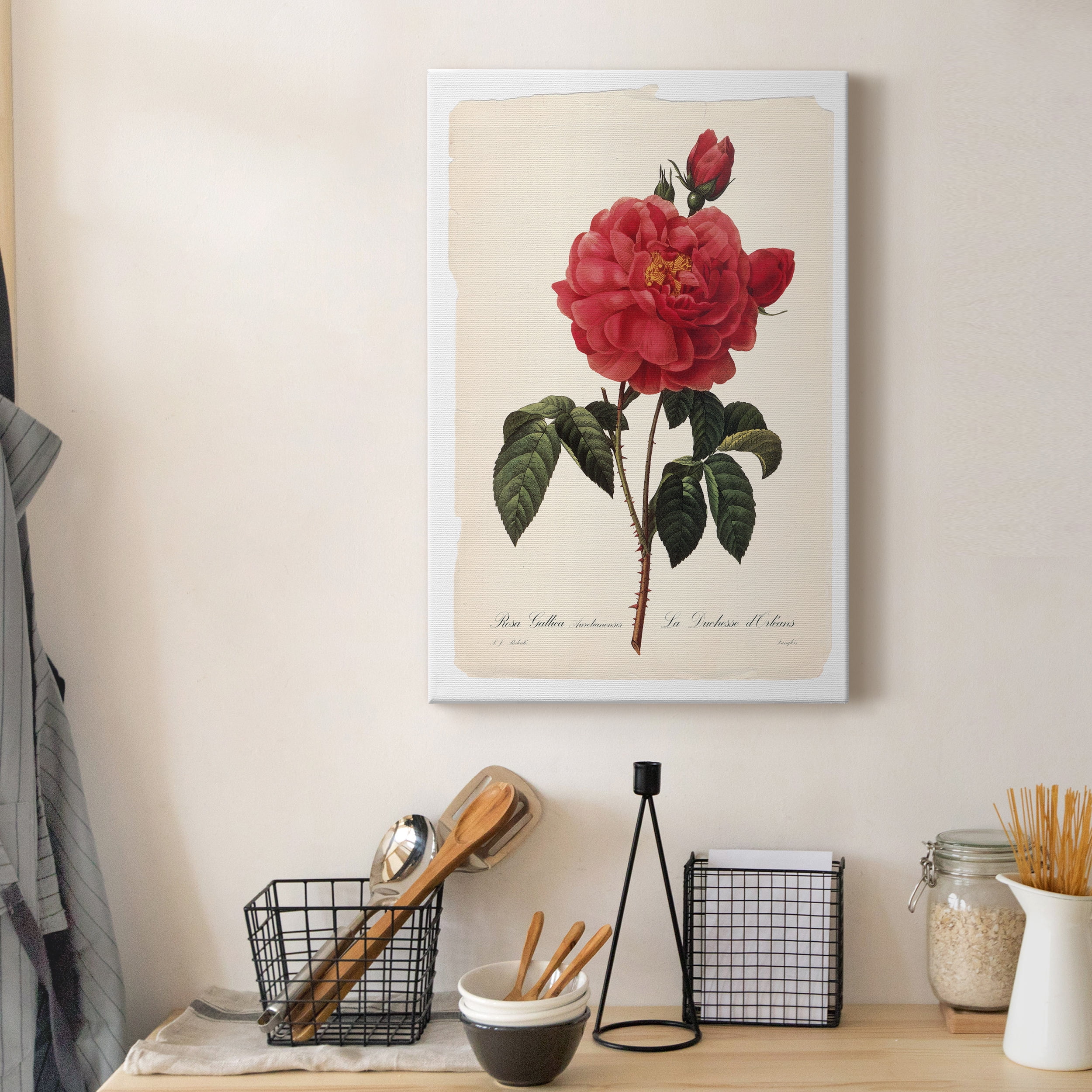 Red Botanical III Premium Gallery Wrapped Canvas - Ready to Hang - 8 x 12