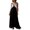 Black, variant on Womens Summer Dress Solid Color V Neck Sleeveless Color Block Midi Dress Casual Chic Outfit