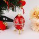 thumbnail image 3 of Huevo Faberge esmaltado pintado a mano Ecomeon Caja de baratijas de Pascua Decoración de escritorio, 3 of 4