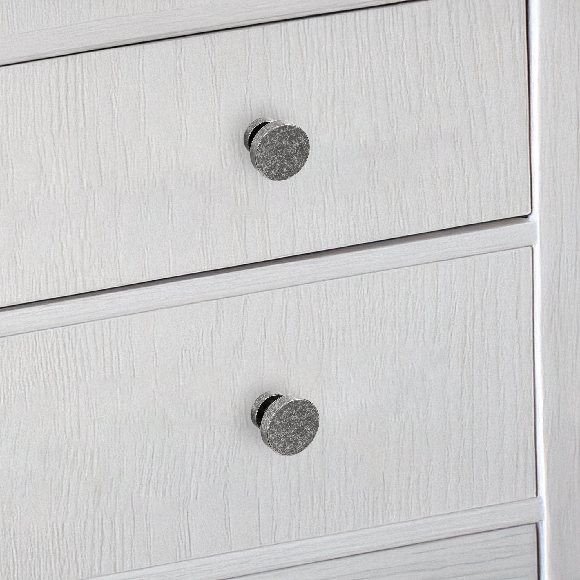 Lumi Home Furnishings Cabinet Knob Vintage Antique Nickel 4-Pack