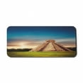 thumbnail image 1 of Travel Computer Mouse Pad, Image of Kukulkan Pyramid in Chichen Itza Yucatan Mexico Monument, Rectangle Non-Slip Rubber Mousepad X-Large, 35" x 15" Gaming Size, Night Blue Multicolor, by Ambesonne, 1 of 2