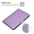 thumbnail image 4 of Dteck Case for iPad 10.2-inch 9th Generation 2021,Magnetic Bling Glitter PU Leather Card Holder Wallet Folio Kickstand Shockproof Cover for iPad 8th/7th Gen 10.2",Purple, 4 of 5