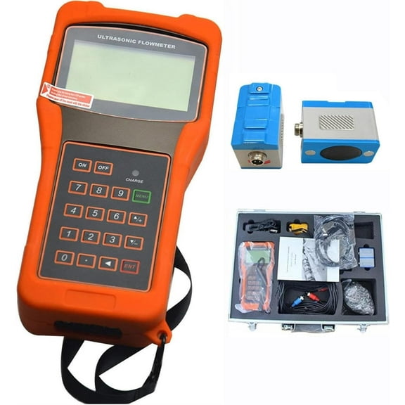 Handheld Ultrasonic Flow Meter Digital Ultrasonic Flow Meter Portable Clamp On Flowmeter, Measuring Range: DN15-DN6000mmTS-2/TM-1/TL-1 Standard Transducer
