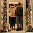 thumbnail image 5 of JM 20 flores artificiales de Navidad con clip, flores de Pascua navideñas con decoraciones en polvo de purpurina para guirnalda de árbol de Navidad, guirnalda de Navidad, decoración de interiores (oro rojo) JM JM, 5 of 5