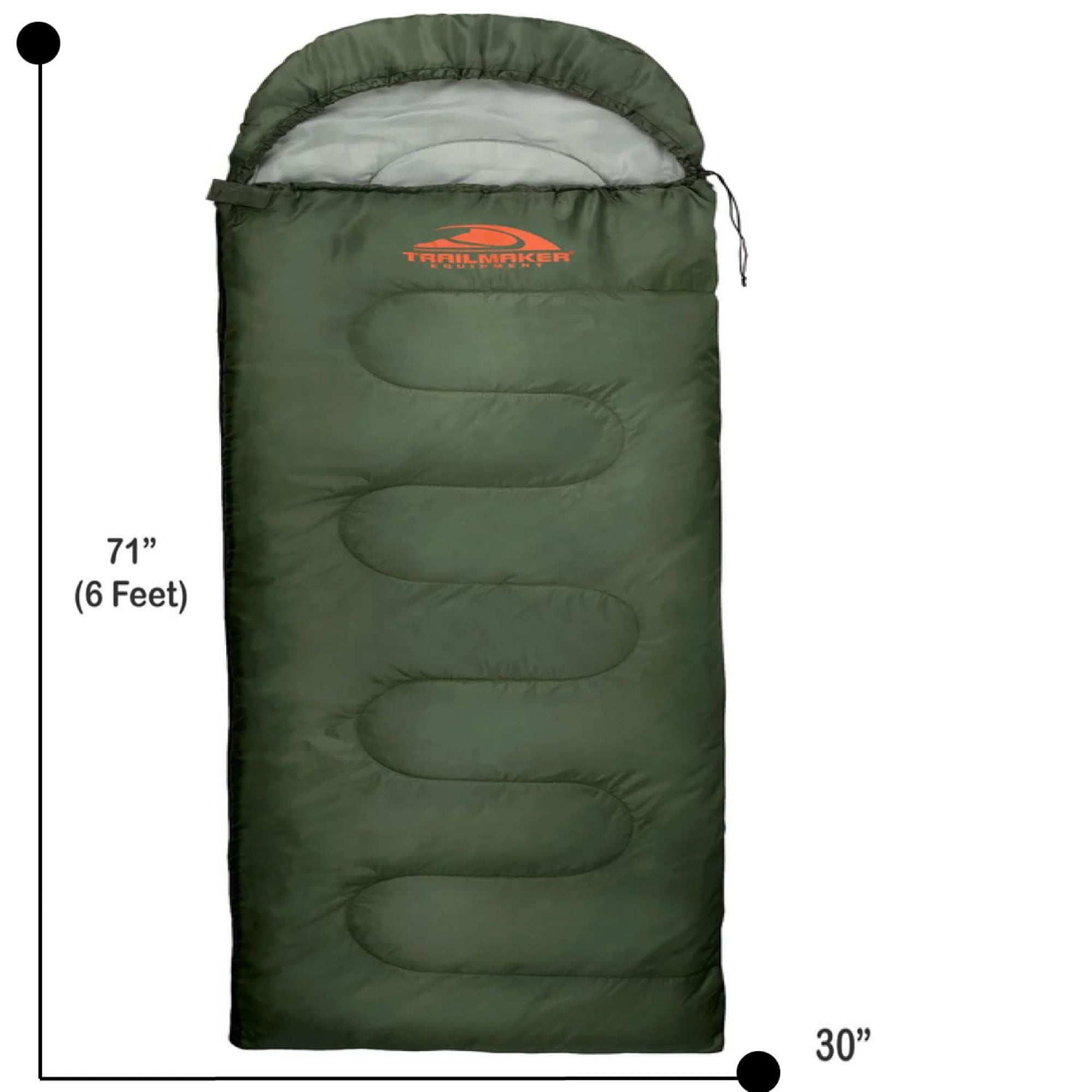 Trail Maker Cold Weather Sleeping Bag, Green