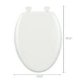 thumbnail image 6 of Mayfair Lift off Elongated Enameled Wood Toilet Seat in White, 6 of 9