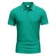 thumbnail image 4 of Blusa y camisa de manga corta con cuello vuelto para hombre, informal, lisa, de manga corta, con botones y cuello vuelto, de poliéster., 4 of 8