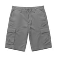 thumbnail image 7 of BVnarty Men's Summer Multi-Functional Cargo Shorts Solid Color Outdoor Casual Shorts With Multiple Pockets For Hiking And Workouts Gray S, 7 of 7