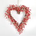 thumbnail image 6 of Yatlte Valentine's Day Heart Wreath, Grapevine Red Berry for Indoor Outdoor Decorations, Artificial Red Berries Wreath with LED Lights for Valentines Day Gift Hang Indoor Decor, 6 of 7