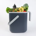 thumbnail image 7 of BLUE GINKGO Kitchen Compost Bin | Indoor Countertop Food Waste Bin with Handles | Dark Gray (1.32 gal), 7 of 7