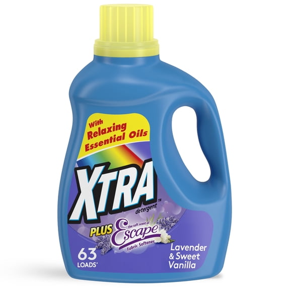 Xtra Plus Scent of Escape, Lavender & Sweet Vanilla,  63 Loads Liquid Laundry Detergent, 97.7 fl oz