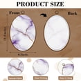 thumbnail image 3 of Canvas Wall Art Artistic Marble Royal Purple Glitter Gold Oval Framed Canvas Prints Vintage Wall Hanging Decor for Home Office Decorations 8.6"x11.4", 3 of 7