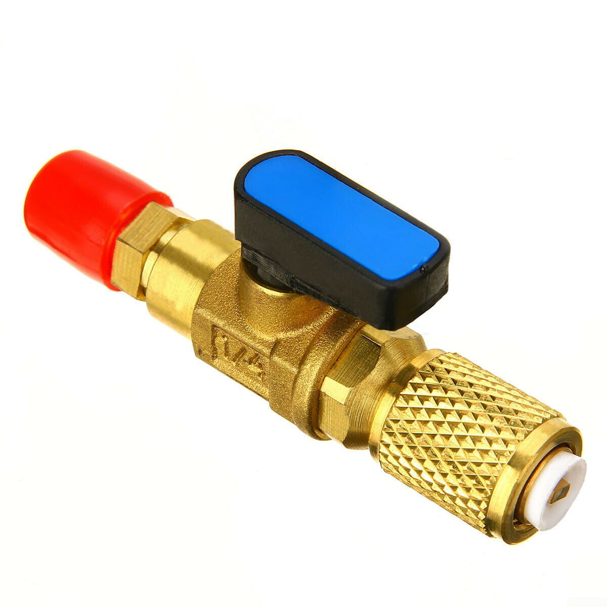 Brass HVAC A/C Straight SHUT-OFF Ball Valve Adapter Tool For R410a R134a 1/4" US 