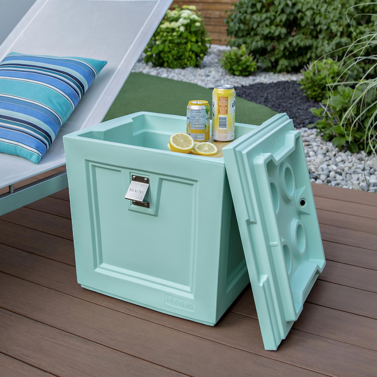 Mayne Fairfield 60 Can Polyethylene Patio Thermocooler with Bottle Opener and Cutting Board, Graphite Grey
