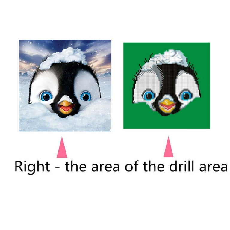 DIY Diamond Painting Kits for Teens,Cartoon Cute Animal Penguin,5D Full  Round Drill Diamond Painting kit Christmas Thanksgiving Decorati - 40x50cm  : : Home