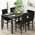 thumbnail image 1 of Furlinkhm Dining Table Set for 4, Modern 5 Piece Dining Table Set Faux Marble Kitchen Table & 4 Velvet Upholstered Chairs, Dining Room Set for Small Space, 1 of 9