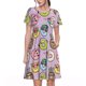 thumbnail image 1 of Disketp Cute Donuts para Vestido de Manga Corta para Mujeres, Vestidos de Verano para Mujeres, Casual y Holgado para la Playa, 1 of 6