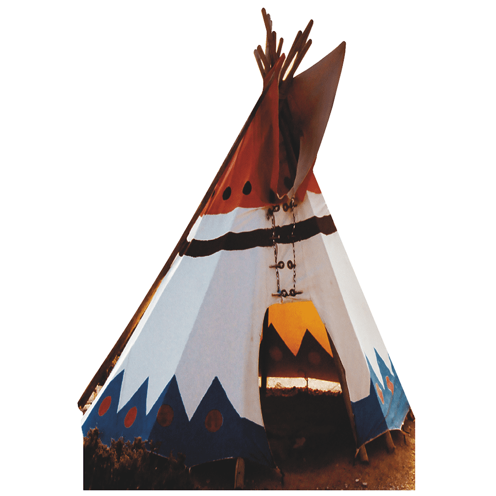 H49893 Indigenous TeePee Tipi Tepee Hut Tent Cardboard Cutout Stand ...