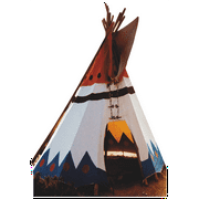 H49893 Indigenous TeePee Tipi Tepee Hut Tent Cardboard Cutout Stand