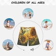 thumbnail image 6 of joogoo Kids Boys Swim Trunks Hummingbird Sunflowers Beach Board Shorts Drawstring Swimsuit Kid Teen M, 6 of 6