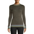 thumbnail image 2 of Sui by Anna Sui Women's Striped Trim Knit Long Sleeve Top, 2 of 2