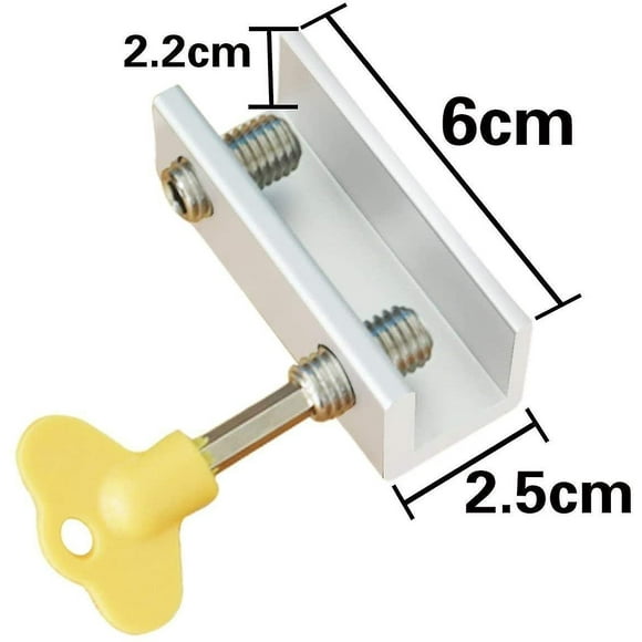 Window Locks, 4 Pack Aluminum Sliding Window Locks, Adjustable Frame Security